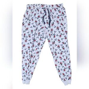 Mickey‎ Mouse Medium White And Black Classic Disney Pajamas Ankle Cotton Comfy
